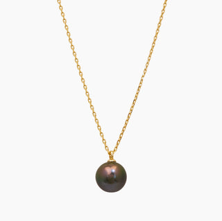 Large Tahitian black pearl necklace handcrafted in Hawaii