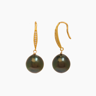 Luxe Tahitian Pearl Drop Earrings