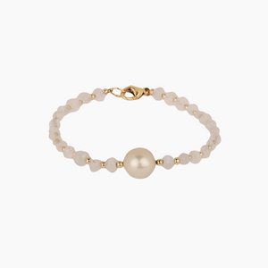 Aura Moonstone Golden Pearl Bracelet
