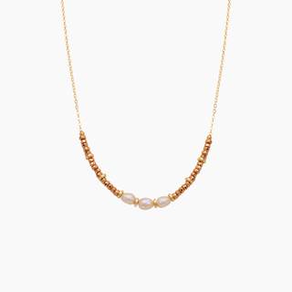 Maren White Keshi Pearl Necklace