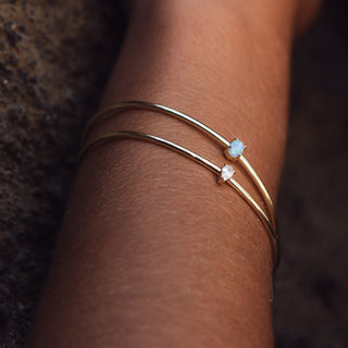 Diamond Cuff in gold on wrist