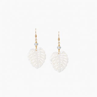 Monstera Aquamarine Earring
