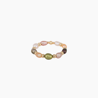 Ratio Rainbow Keshi Pearl Ring