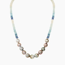 画像をギャラリービューアに読み込む, Mana Ombre Aquamarine Tahitian Pearl Necklace