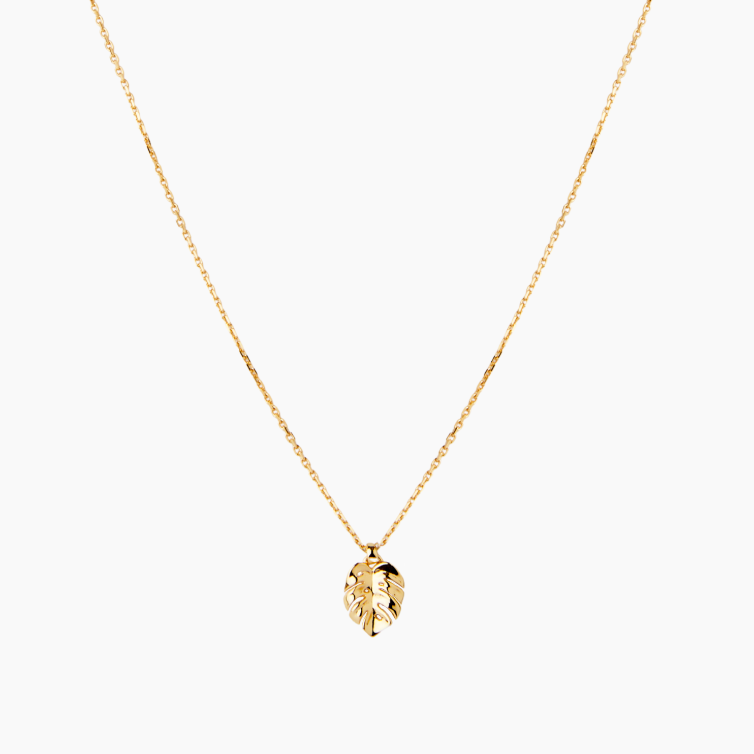 Tiny Monstera Necklace