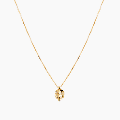 Tiny Monstera Necklace