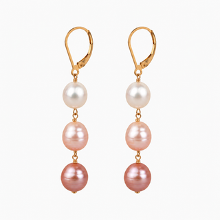 Ombré Pink Koi Pearl Earring