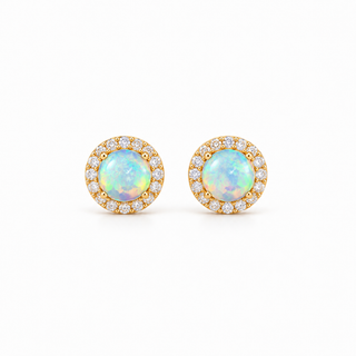 Halo Opal Studs