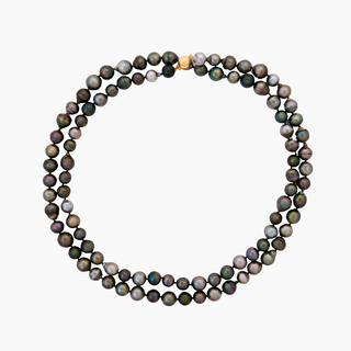 Tahitian black pearl strand handcrafted in Hawaii