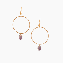 Load image into Gallery viewer, Pink Keshi Pearl Hoop Earring