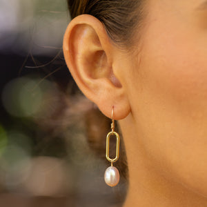 Jhené Pink Pearl Earrings