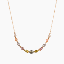 Load image into Gallery viewer, Ryan Rainbow Keshi Pearl Necklace