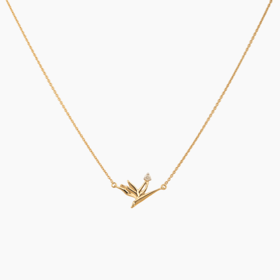 Diamond Bird of Paradise Necklace