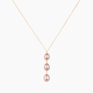 Ekolu Pink Pearl Y Necklace