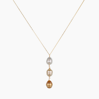 Golden South Sea Pearl Necklace in Gold