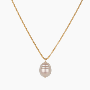 Delphine Golden Pearl Necklace