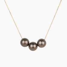 Load image into Gallery viewer, Floating Triple Tahitian Pearl Necklace
