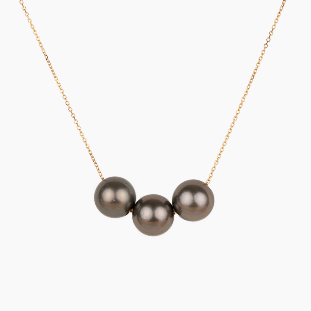 Floating Triple Tahitian Pearl Necklace