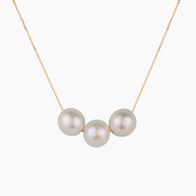 Load image into Gallery viewer, Floating Triple White Edison Pearl Necklace