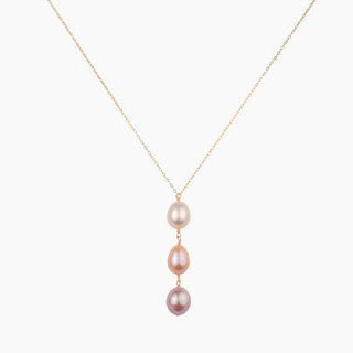 Ekolu Ombré Pink Pearl Y Necklace