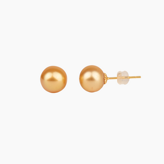 Golden South Sea Pearl Stud Earrings