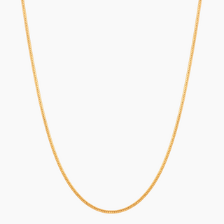 Long Thin Herringbone Necklace