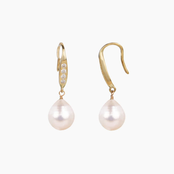 Luxe White Pearl Earrings