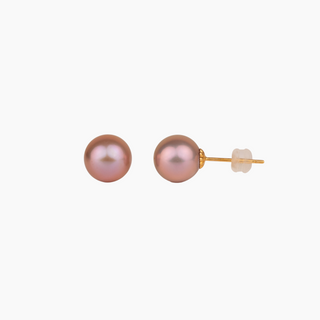 AAA Edison Pink Pearl Stud Earring 14kt Gold