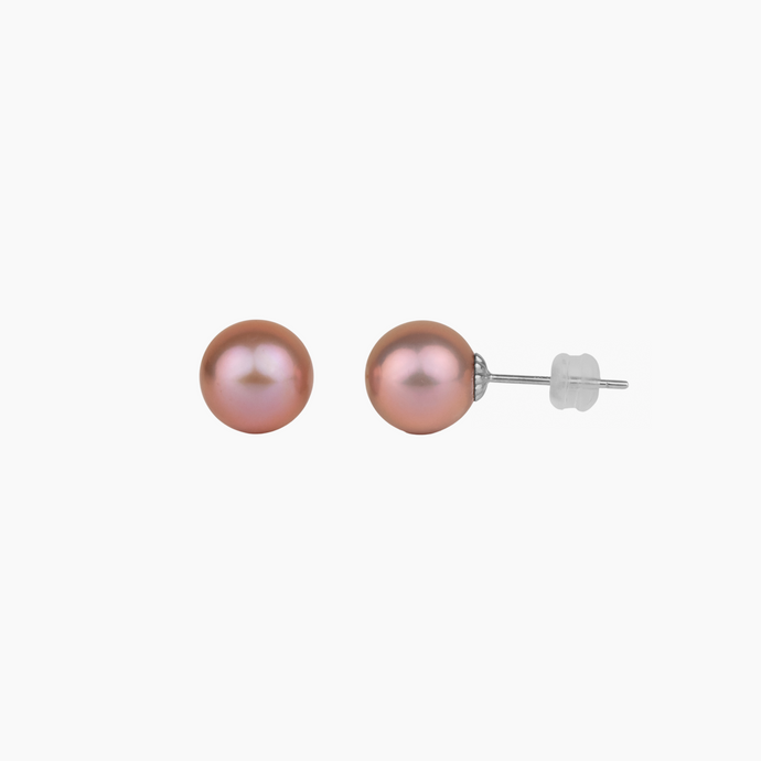 AAA Edison Pink Pearl Stud Earring Sterling Silver