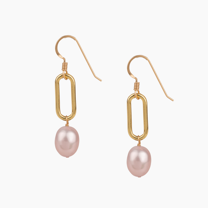 Jhené Pink Pearl Earrings