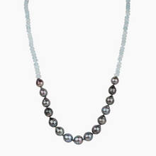Load image into Gallery viewer, Mana Nui Aquamarine Tahitian Pearl Necklace