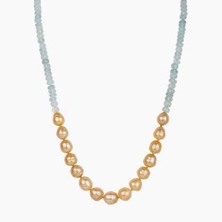 Mana Nui golden South Sea pearl necklace in 14k gold-fill, handmade in Hawaii by Misha Hawaii