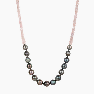 Mana Nui Morganite Tahitian Pearl Necklace