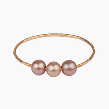 Load image into Gallery viewer, Triple Pink Pearl Bangle