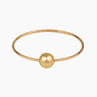Golden South Sea pearl bangle in gold made in Hawaii