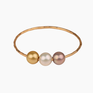 Lana'i Pearl Bangle set of three bangles in Gold made in Hawaii