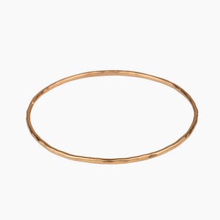 Gold hammered bangle