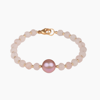 Aura Rose Quartz Pink Pearl Bracelet