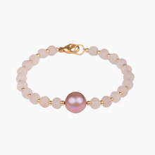 Load image into Gallery viewer, Aura Rose Quartz Pink Pearl Bracelet