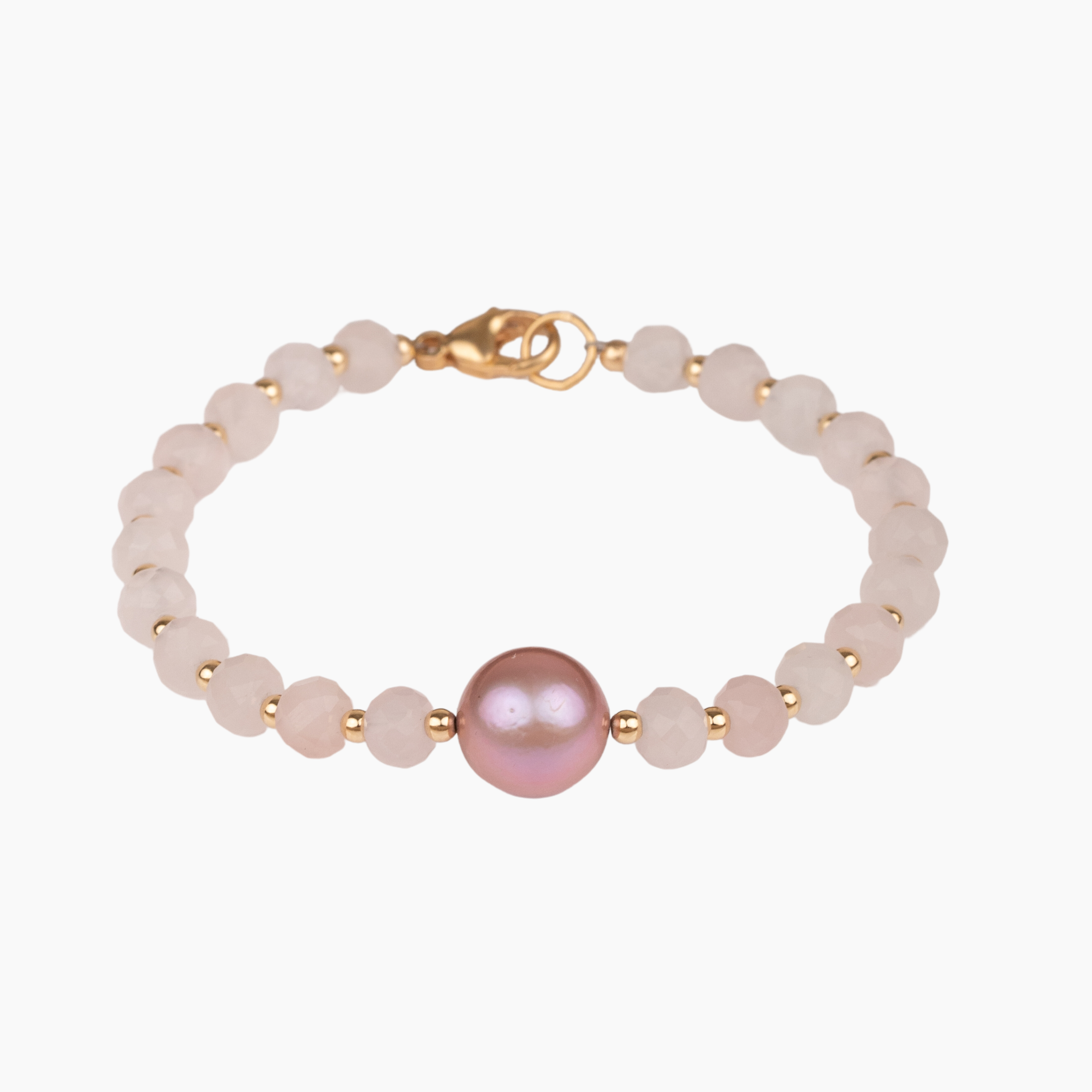 Bracelet ARIA - 2024 pink keshi pearl bracelet - keshi pearl jewelry (B524)