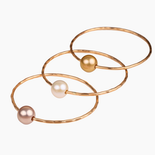 Lana'i Pearl Bangle set of three bangles in Gold made in Hawaii