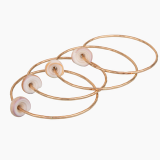 Puka Shell Bangle in gold made in Hawaii