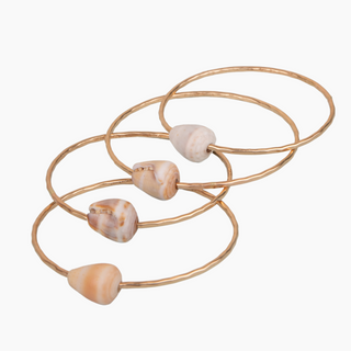 Cone Shell Bangle in gold made in Hawaii