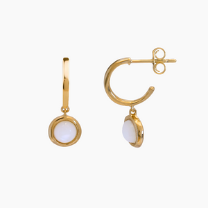 Mother of Pearl Hoop Earrings