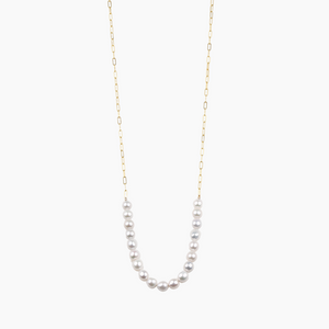 Long Ocean White Pearl Necklace