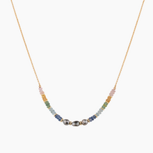 Load image into Gallery viewer, Lia Rainbow Gemstone Keshi Pearl Necklace