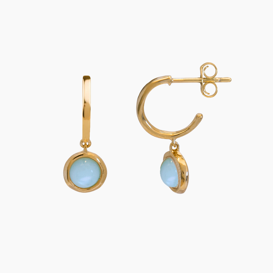 Sky Blue Topaz Hoop Earrings