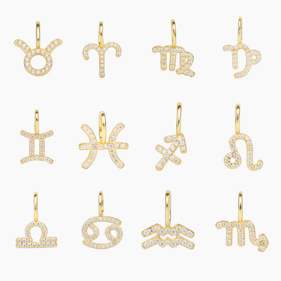 Pave Zodiac Sign Charm