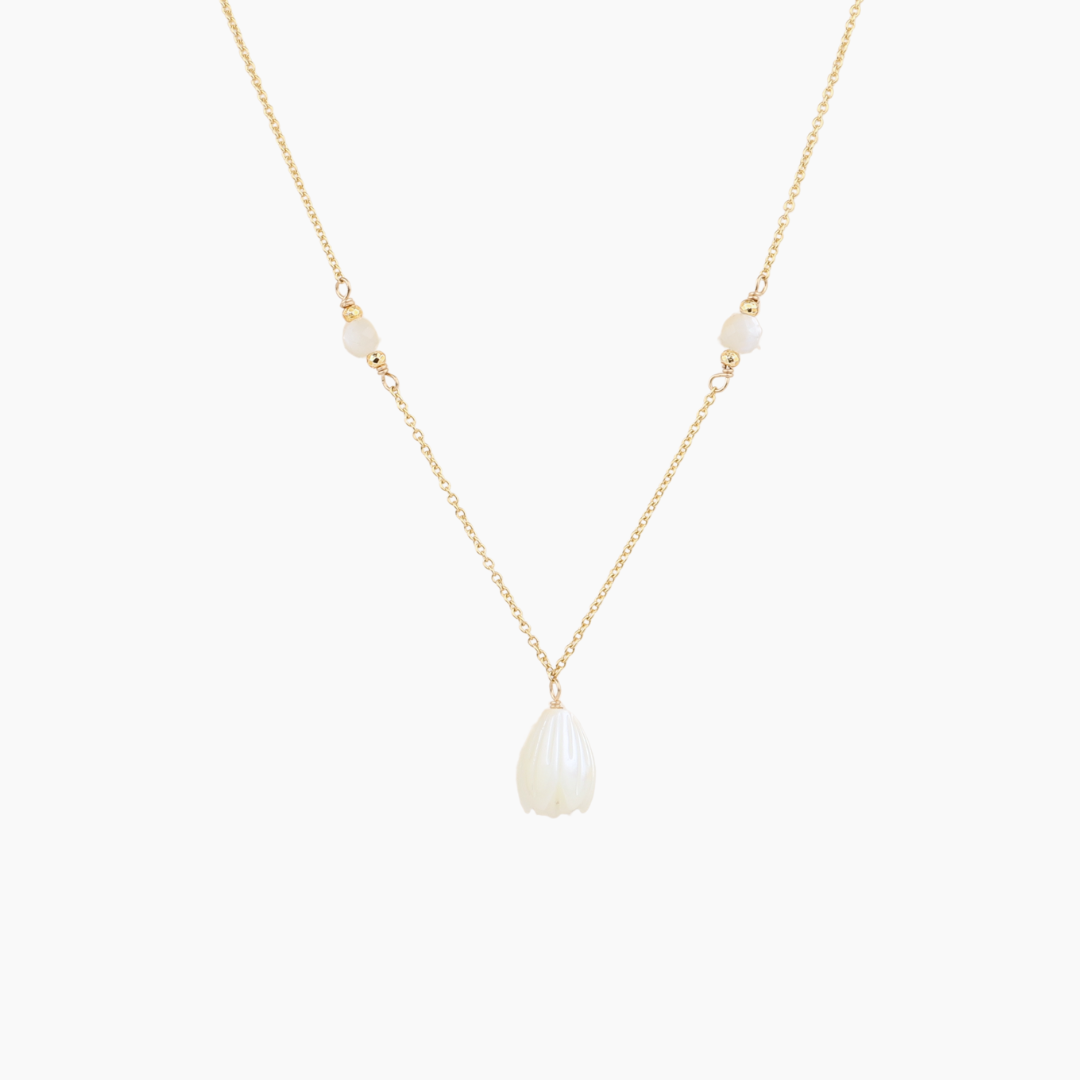 Sarah White Pikake Necklace