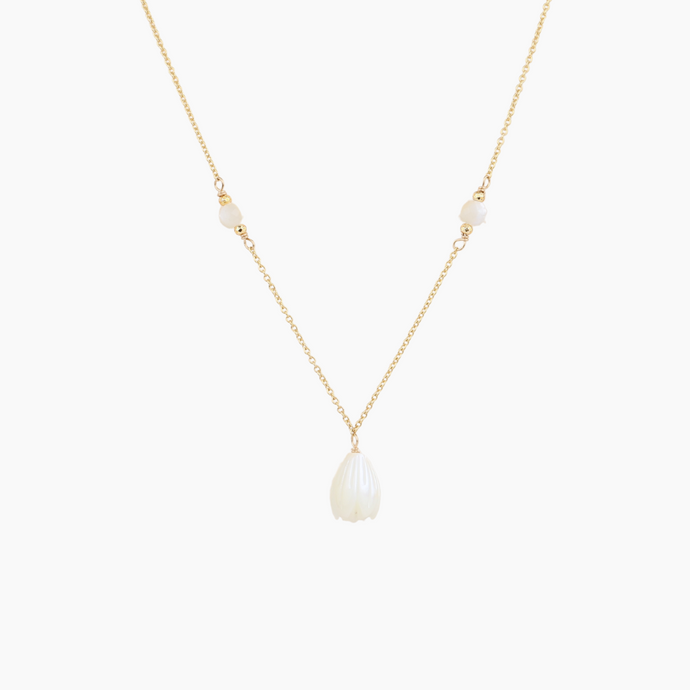 Sarah White Pikake Necklace